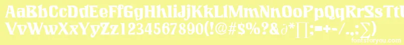 LookingglassDb Font – White Fonts on Yellow Background
