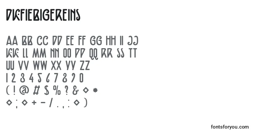DkFiebigerEinsフォント–アルファベット、数字、特殊文字