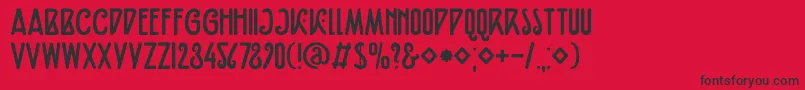 DkFiebigerEins Font – Black Fonts on Red Background