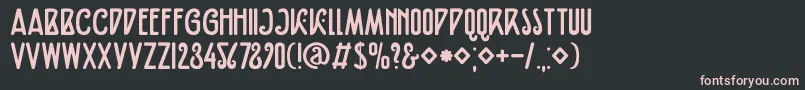 DkFiebigerEins Font – Pink Fonts on Black Background