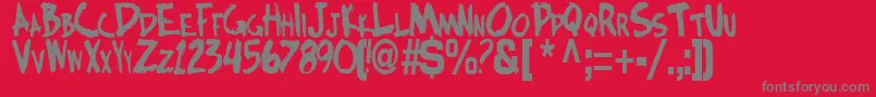 BocciBoldTtstd Font – Gray Fonts on Red Background