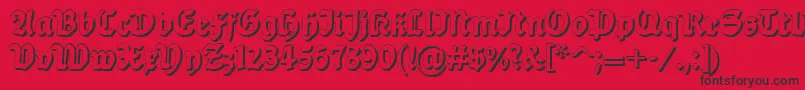 Dsballadeshadow Font – Black Fonts on Red Background