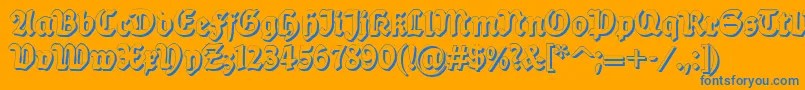 Dsballadeshadow Font – Blue Fonts on Orange Background