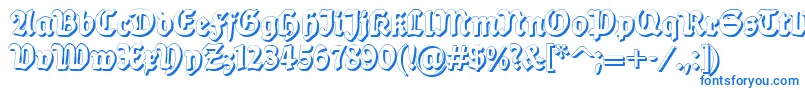 Dsballadeshadow Font – Blue Fonts on White Background
