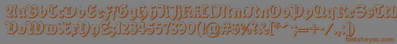 Dsballadeshadow Font – Brown Fonts on Gray Background