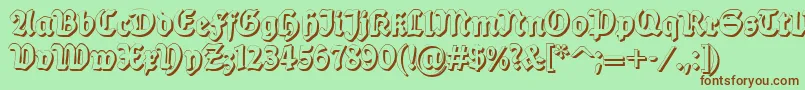 Dsballadeshadow Font – Brown Fonts on Green Background