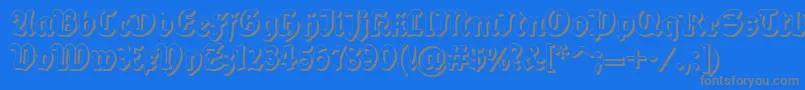 Dsballadeshadow-Schriftart – Graue Schriften auf blauem Hintergrund