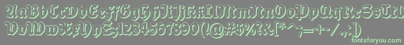 Dsballadeshadow Font – Green Fonts on Gray Background