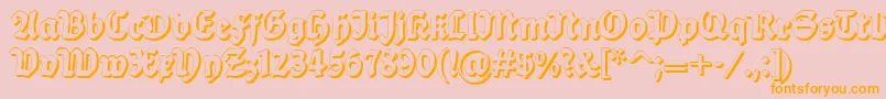 Dsballadeshadow Font – Orange Fonts on Pink Background