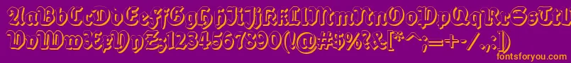 Dsballadeshadow Font – Orange Fonts on Purple Background