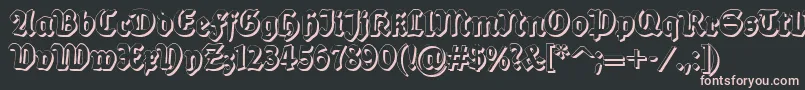 Dsballadeshadow Font – Pink Fonts on Black Background