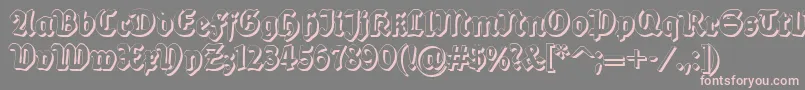 Dsballadeshadow Font – Pink Fonts on Gray Background