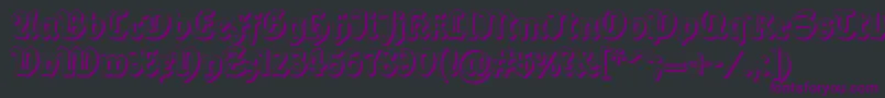 Dsballadeshadow-Schriftart – Violette Schriften auf schwarzem Hintergrund