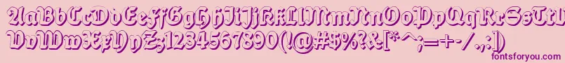 Dsballadeshadow Font – Purple Fonts on Pink Background