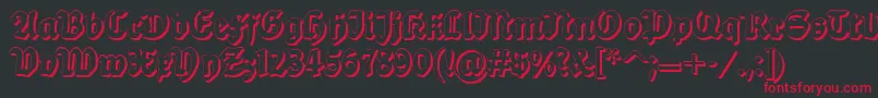 Dsballadeshadow Font – Red Fonts on Black Background