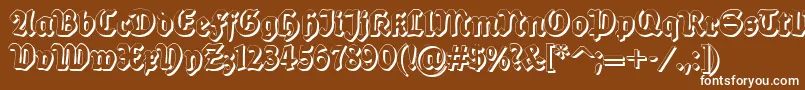 Dsballadeshadow Font – White Fonts on Brown Background