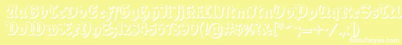 Dsballadeshadow Font – White Fonts on Yellow Background