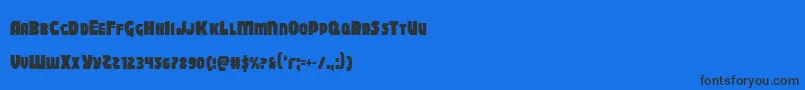 Blitzstrikecond-Schriftart – Schwarze Schriften auf blauem Hintergrund