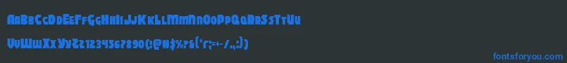 Blitzstrikecond Font – Blue Fonts on Black Background