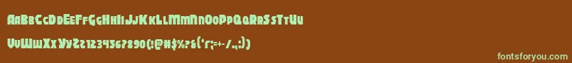 Blitzstrikecond Font – Green Fonts on Brown Background