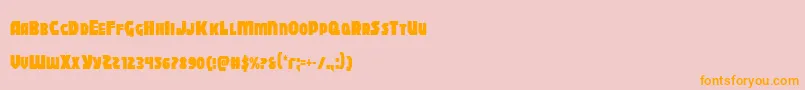 Blitzstrikecond Font – Orange Fonts on Pink Background