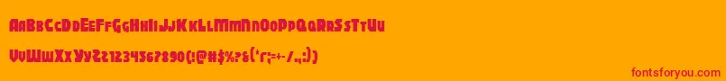 Blitzstrikecond Font – Red Fonts on Orange Background