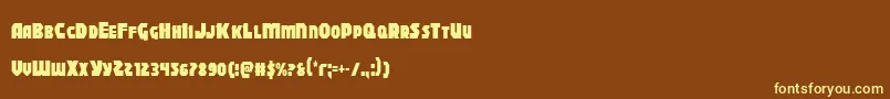 Blitzstrikecond Font – Yellow Fonts on Brown Background