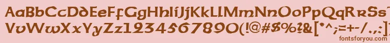 Sherwood Font – Brown Fonts on Pink Background