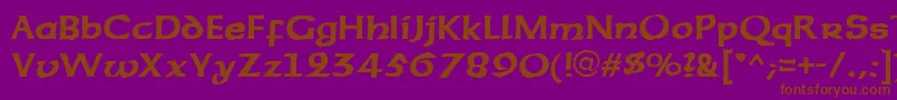 Sherwood Font – Brown Fonts on Purple Background
