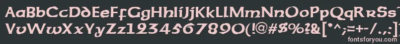 Sherwood Font – Pink Fonts on Black Background