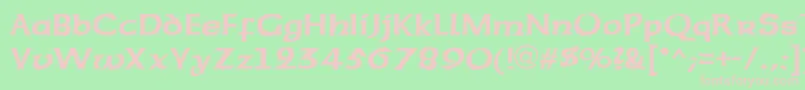 フォントSherwood – 緑の背景にピンクのフォント