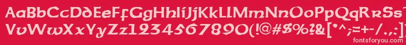 Sherwood Font – Pink Fonts on Red Background