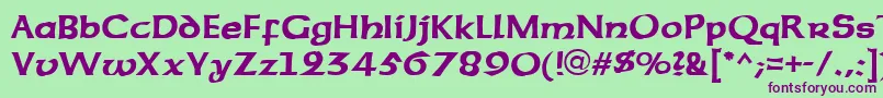 Sherwood Font – Purple Fonts on Green Background