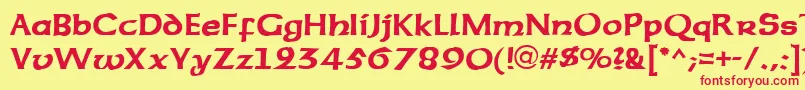 Sherwood Font – Red Fonts on Yellow Background