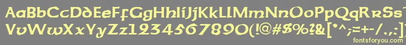 Шрифт Sherwood – жёлтые шрифты на сером фоне