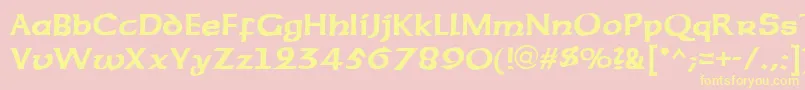 Sherwood Font – Yellow Fonts on Pink Background