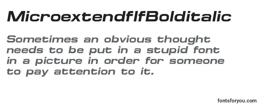 MicroextendflfBolditalic Font