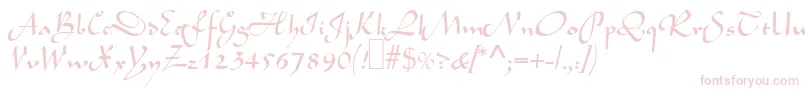 L690ScriptRegular-fontti – vaaleanpunaiset fontit