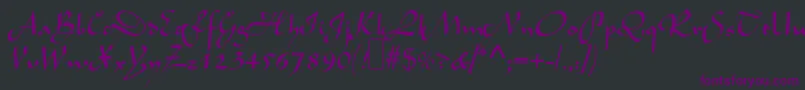 L690ScriptRegular Font – Purple Fonts on Black Background