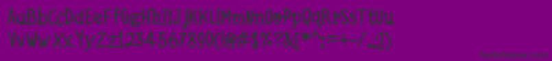 QuickWritingBold Font – Black Fonts on Purple Background