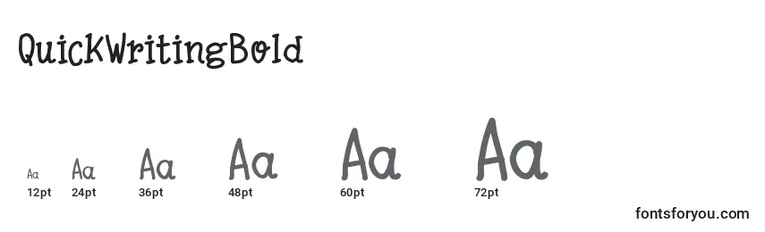 QuickWritingBold Font Sizes