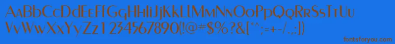 CarnatiSsi Font – Brown Fonts on Blue Background