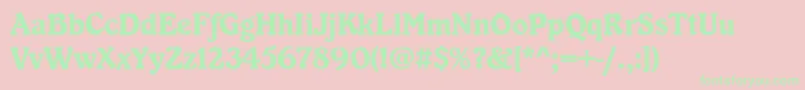 Kabaretn Font – Green Fonts on Pink Background