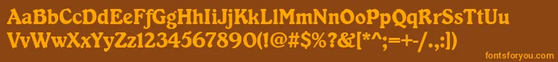 Kabaretn Font – Orange Fonts on Brown Background