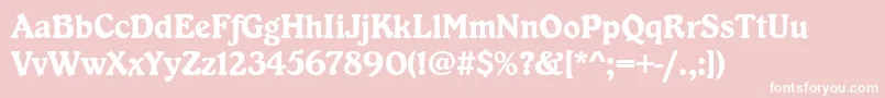 Kabaretn Font – White Fonts on Pink Background