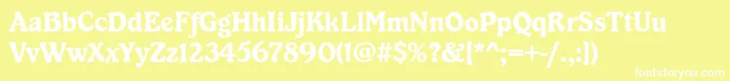 Kabaretn Font – White Fonts on Yellow Background