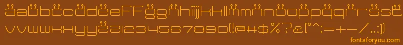 TidyCurveTv Font – Orange Fonts on Brown Background