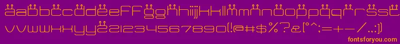 TidyCurveTv Font – Orange Fonts on Purple Background