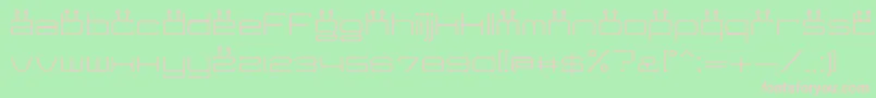 TidyCurveTv-Schriftart – Rosa Schriften auf grünem Hintergrund