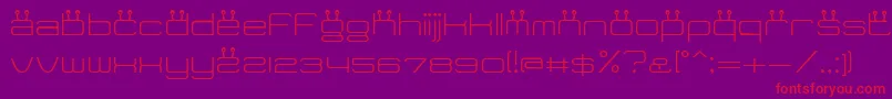 TidyCurveTv Font – Red Fonts on Purple Background